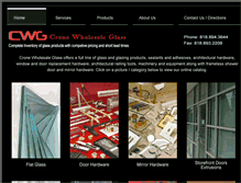 Tablet Screenshot of cronewholesaleglass.com
